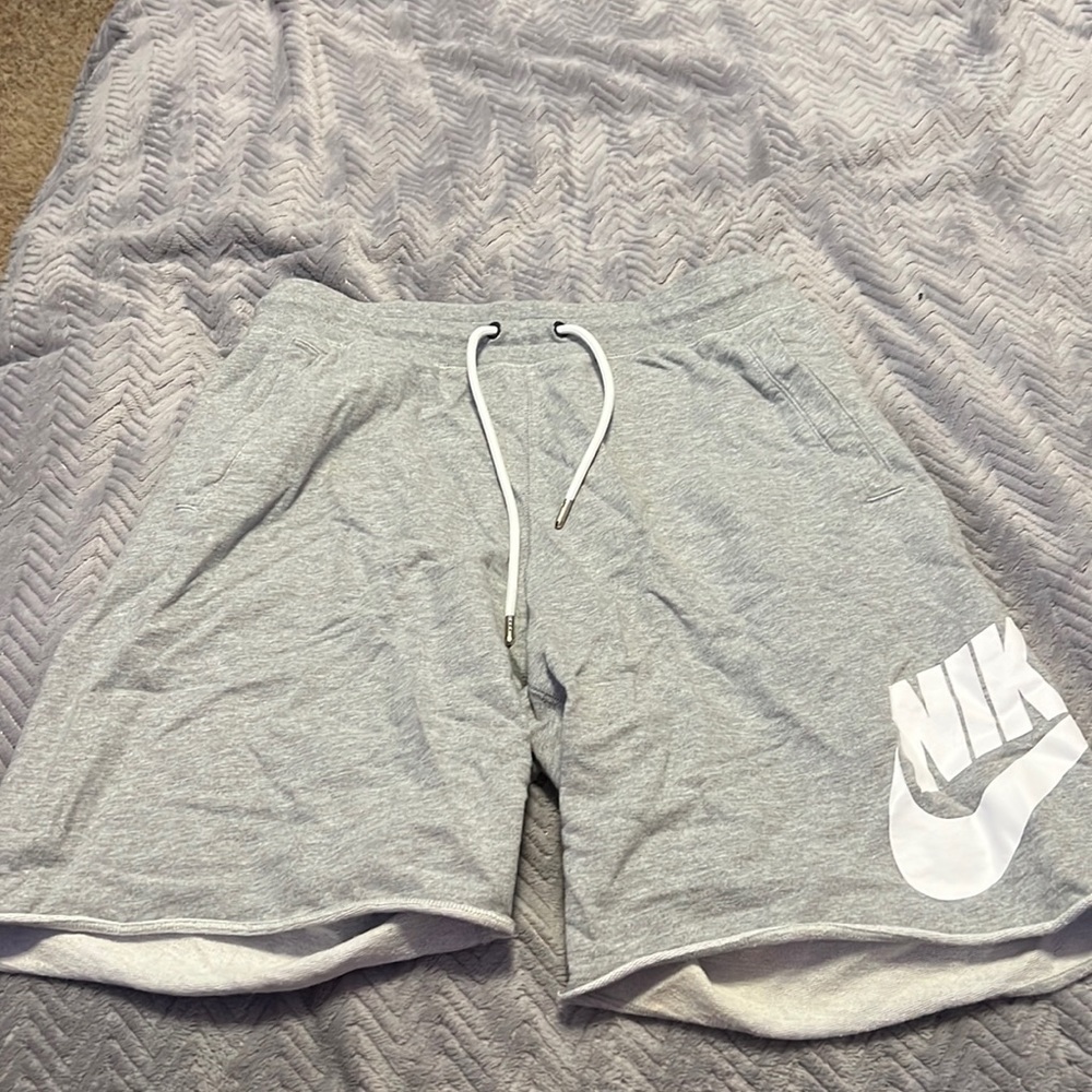 Mens Gray Nike Cotton Shorts